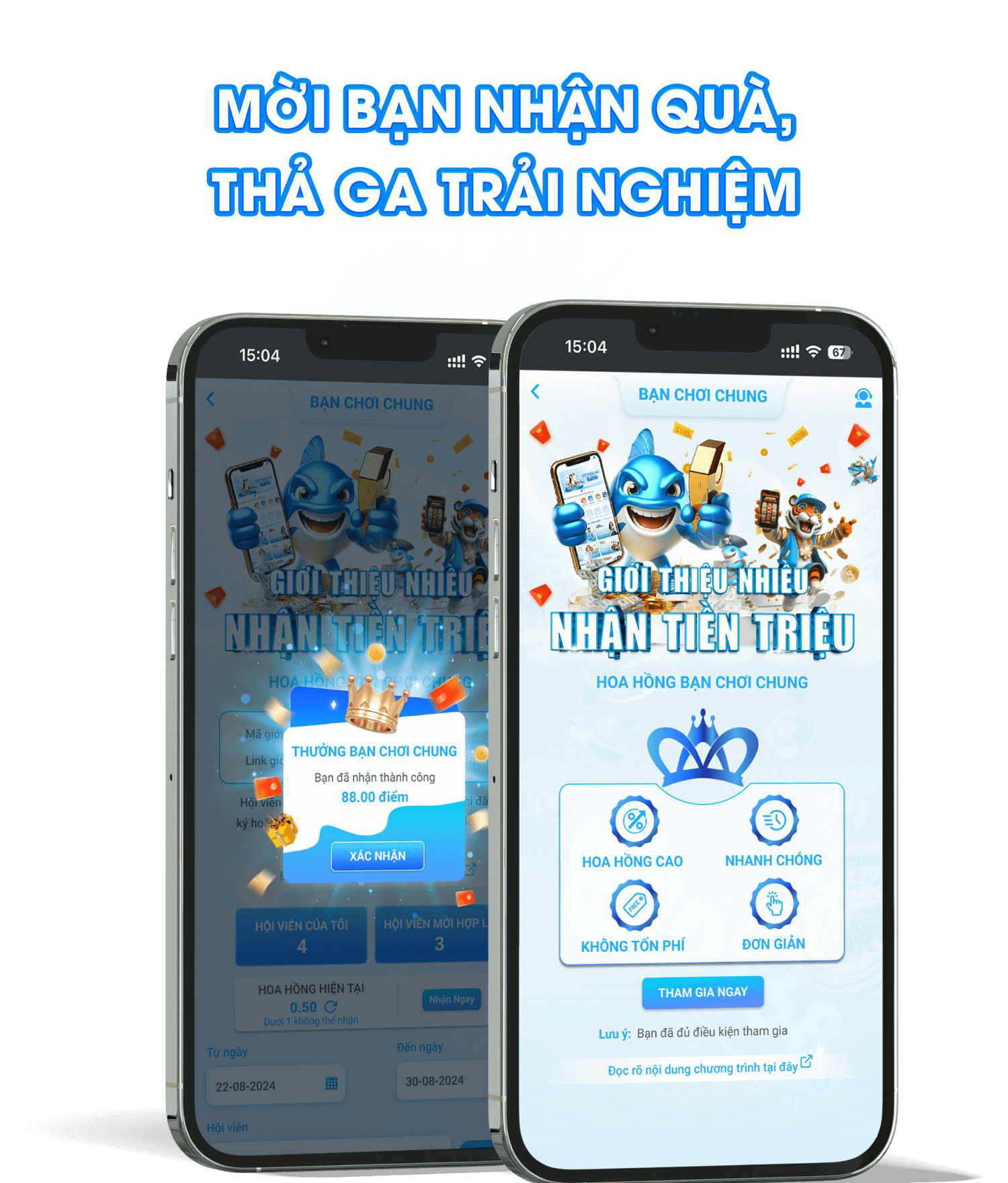 Màn hình hướng dẫn đăng ký và đăng nhập DT68